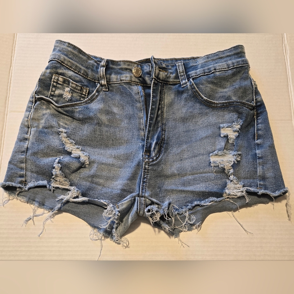 Distressed Jean Shorts